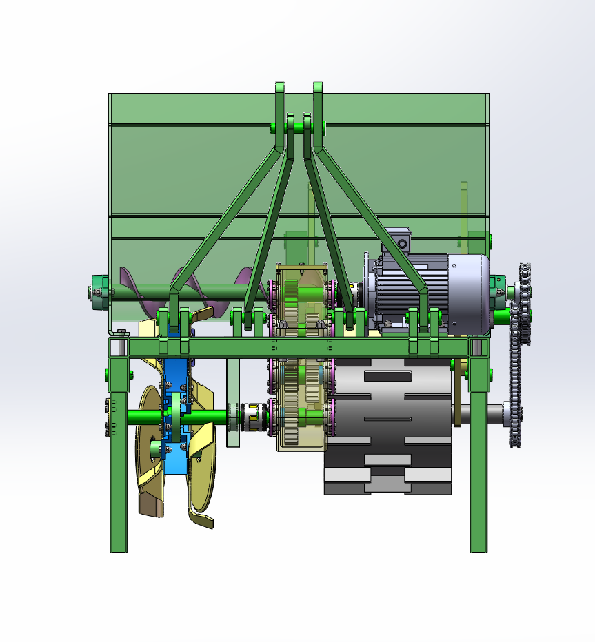 果园开沟施肥机设计（SW+CAD+说明书）
